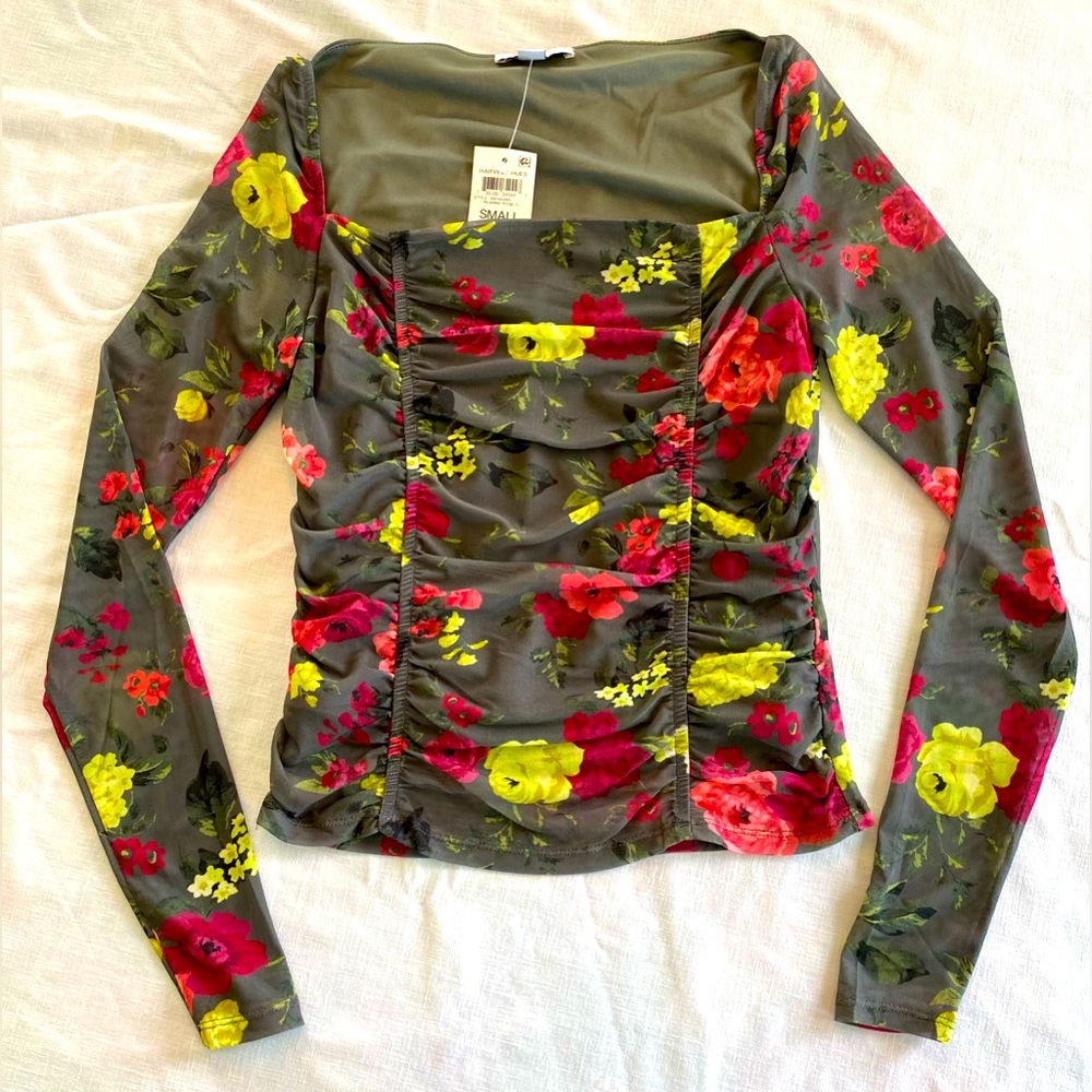 Bar III Floral Top